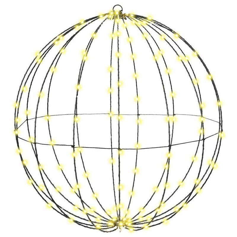 Vidaxl Ball With 192 Leds Warm White 60 Cm Metal