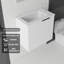 Meuble-lavabo flottant 22 po avec lavabo, porte à fermeture en douceur, lavabo en céramique, contreplaqué-133265722