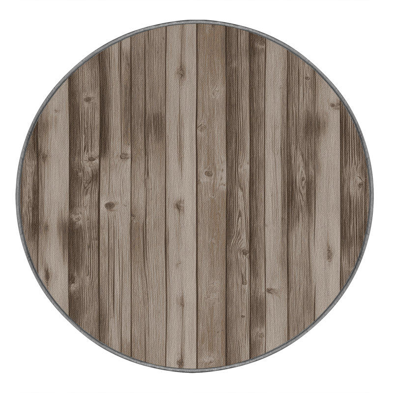 Washable Boardwalks Nautical Area Rug, Square 7'