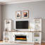 Meuble audio-vidéo 3 pièces avec 1 meuble télé, 1 manteau de cheminée et 2 tablettes-1097016548