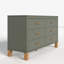 Commode double 6 tiroirs olive