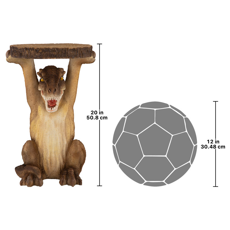 Tyrant T-Rex Dinosaur Sculptural Resin Side Table
