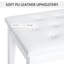 Duo banc de piano en blanc, avec coussin en similicuir et construction en bois robuste de couleur blanche, encadré pour les duos