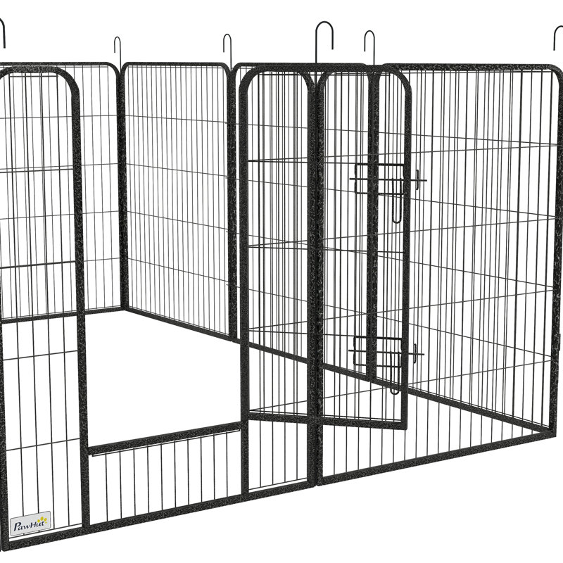 Panel Steel Pet Barrier With Door, 100cm H x 320cm W x 160 cm D