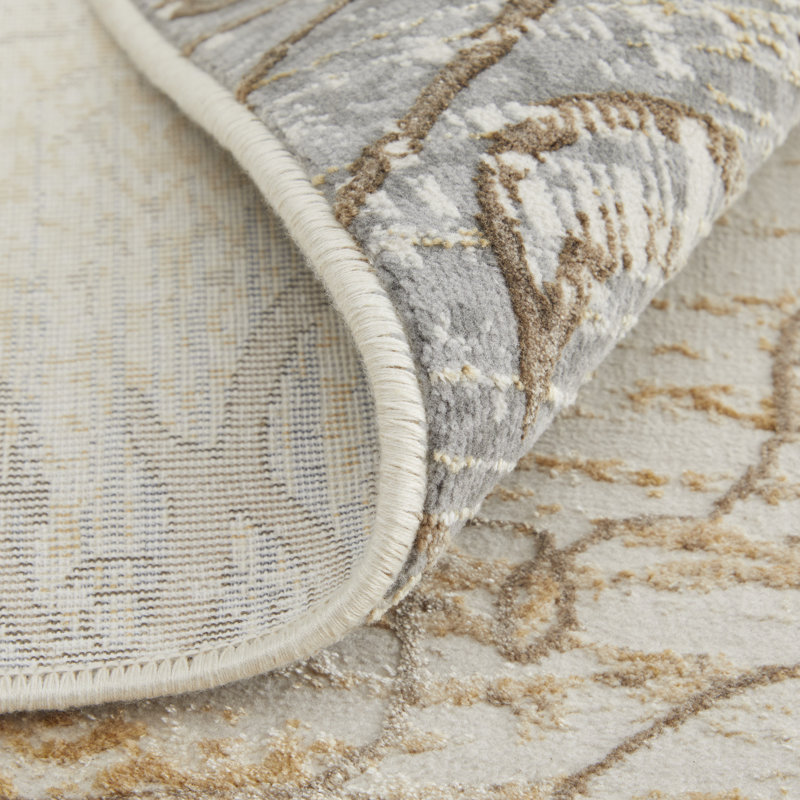 Neoma Viscose Floral Indoor Rug, Round 7'9"