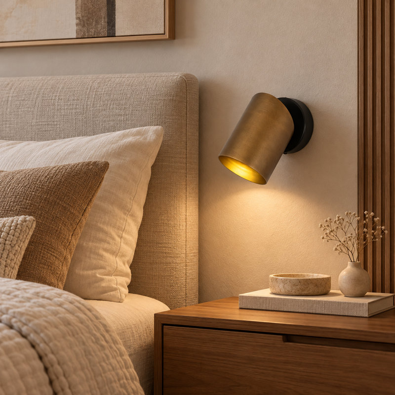 1-Light Adjustable Cylinder Wall Sconce