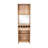 Dallas  Bar Cabinet with Wine Bottle Storage, Stemware Rack, and Display Shelves – Natural Oak-921075315