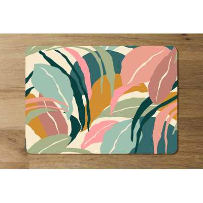 Drusie Wood Floral Rectangle Placemat