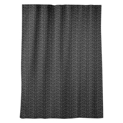 Panneau de rideau simple avec passe-tringle ikat