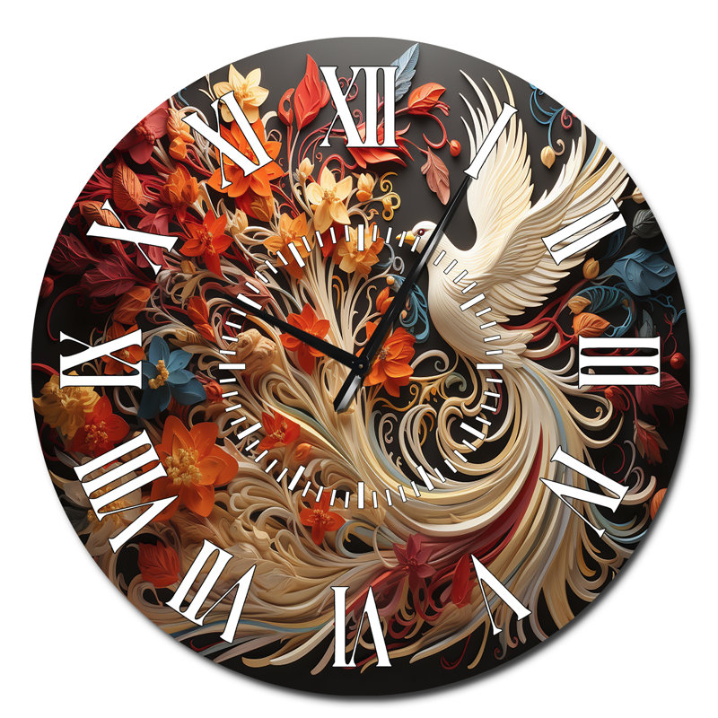 Horloge murale Christianity Pentecost Fire, Surdimensionné