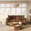 Hadleigh Brown Leather Modular Loveseat