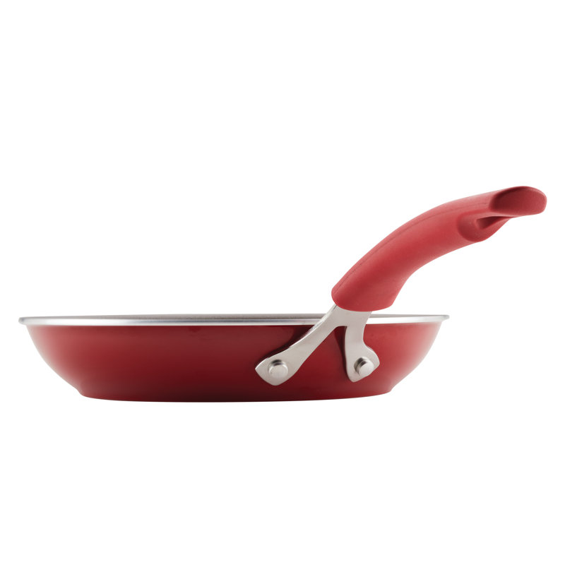 Rachael Ray Cook + Create Aluminum Nonstick Cookware Set, 11-Piece, Red