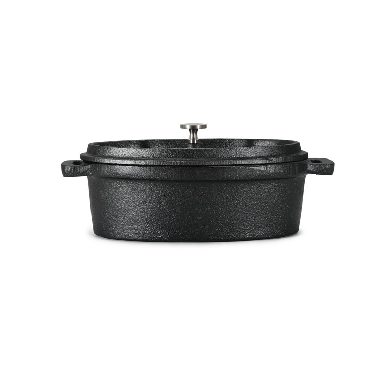 Clay Pot for Cooking Dutch ovens Oval Enamelled cast Iron Casserole Mini  Pot (Color : Black) (Red) Casserole