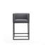 Tabouret de comptoir rembourré en métal Embassy