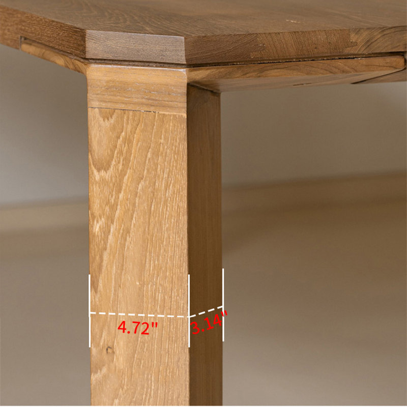 Modern simple solid wood dining table, 29.5"H x 62.9"L x 31.4"W