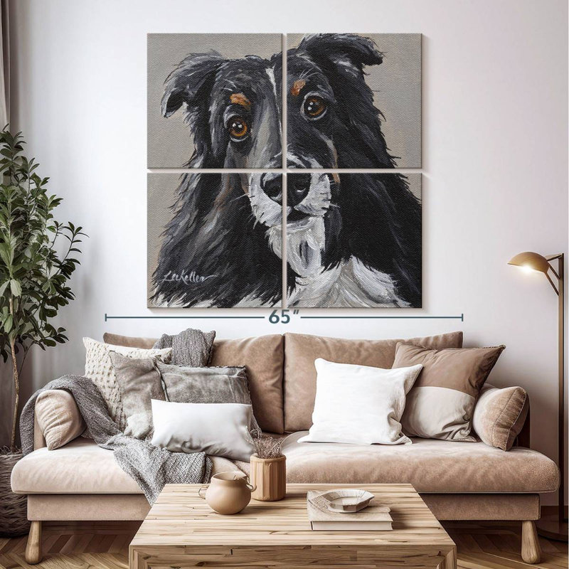 Brampt Sheltie On Gray, 50" H x 50" W