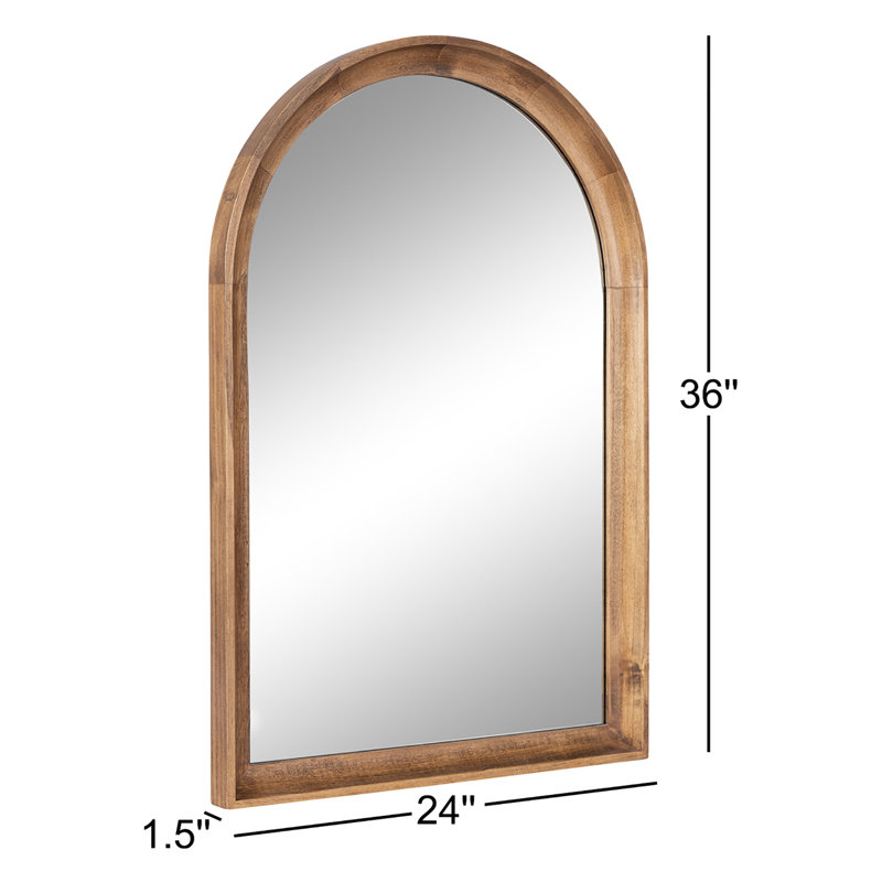 Branwell Wood Mirror, Rustic Brown, 36" x 24"