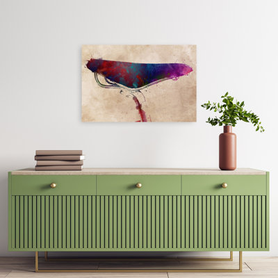 Aquarelle, selle de vélo, art mural contemporain