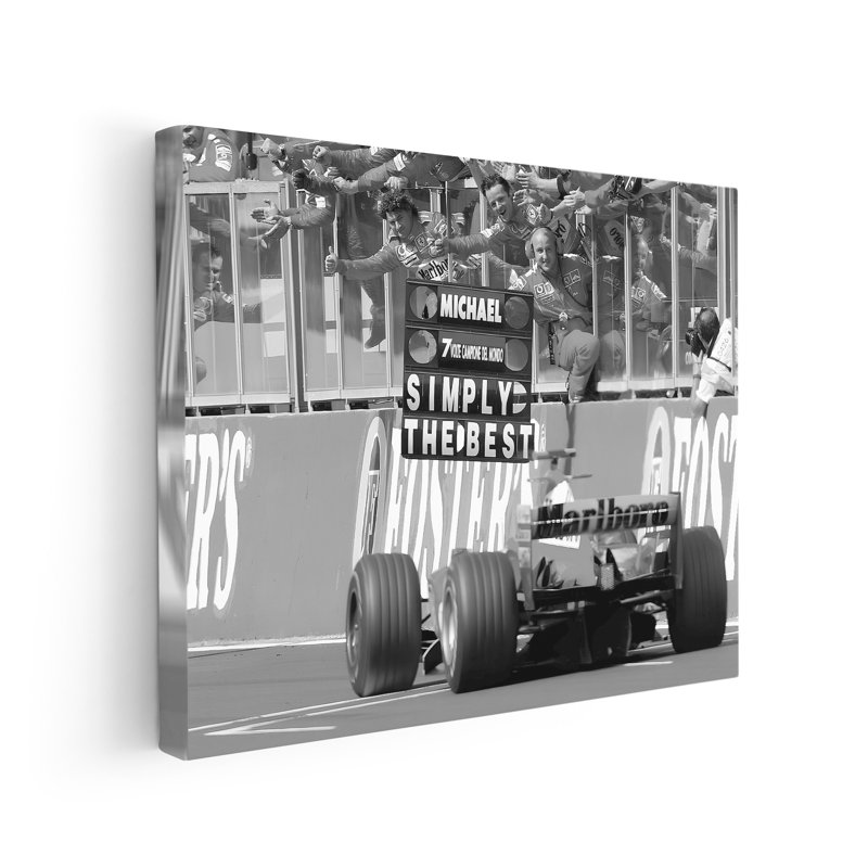 Car Racing sur circuit, Black Framed, Canvas, 16"H x 20"W