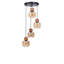 Élégant lustre en métal avec hauteur réglable, finition miel et chêne, diamètre de 6,0 po x 5,1 po | 4 x douilles E27 de 40 W maximum (ampoules non incluses) | pour le salon, la salle à manger ou le vestibule | Conception durable conforme à la norme IP20-1566553436-1566553437-1566553438