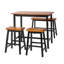 Ensemble de salle à manger en bois massif 4 pièces Kerley-41766856-41766857