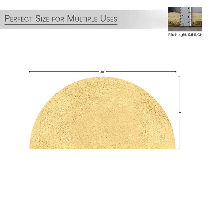 Candeloro Slice Bath Rug 17"x30", Yellow