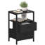 Bedside Table, Side End Table with 2 Fabric Storage Drawers, Bedside Cabinet with Open Storage Shelf, Nightstand for Bedroom, Livingroom, Office -211639468