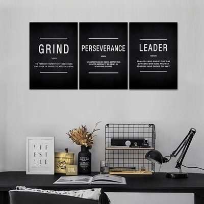 Inspiré Grind, art mural pour le bureau à domicile, persévérance