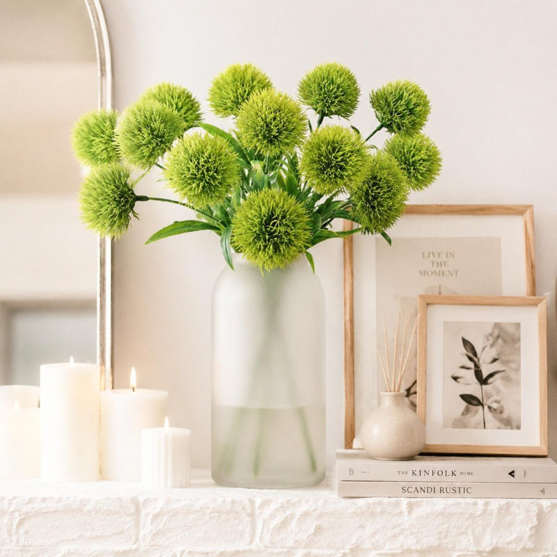 6 pièces fleurs artificielles pissenlit bouquet de fleurs en plastique