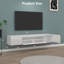 Meuble télé moderne flottant à DEL avec téléviseurs de 80 po ou moins, console multimédia ultrabrillante avec rangement pour le salon-607350285