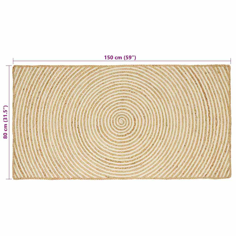 Solid Colour Standard Area Rug, Rectangle 80 x 150cm