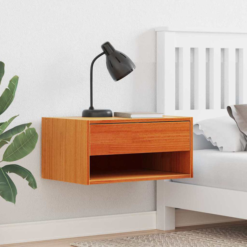 Bedside Table 2 Pcs Wax 50 X 32.5 X 24 Cm Solid Pine Wood, Wax Brown