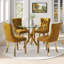 Ensemble de salle à manger à piédestal rond 5 pièces avec chaise capitonnée en velours pour salle à manger et salon-1248467097-1248467047-1246170666