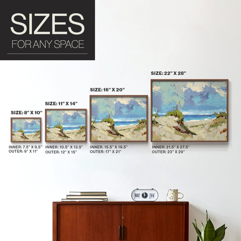 Dunes II -Framed Print - Restickable, 16" H x 20" W