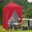 5 Ft. W x 5 Ft. D Outdoor Pop Up Steel Canopy Portable Tent with 4 Sidewalls-110567911