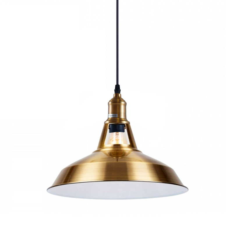 Capri 1 - Light Gold Dome Pendant, Yellow Brass