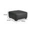 Repose-pieds d'appoint surdimensionné Burt, polyester gris graphite foncé, 40 po