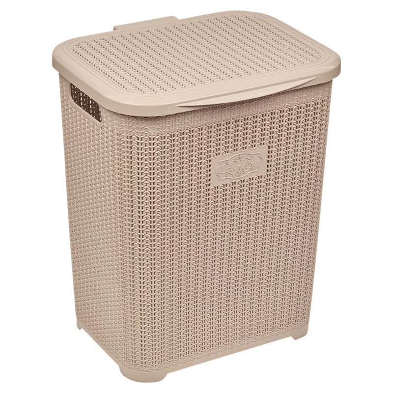 Plastic Laundry Basket, Pink