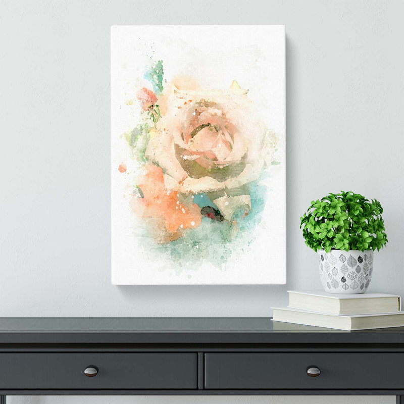 Floral Art In Abstract - Wrapped Canvas Print, 76cm H x 50cm W x 3cm D