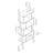Akyrie 71"H 5-Shelf Wood Display Bookcase