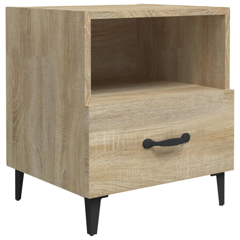 Whitnash 40cm W Bedside Table, Sonoma Oak