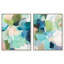 «Deep Breath Duo», ensemble de décorations murales vertes encadrées par Art Remedy, cadre blanc, 36 x 45-892951140-892951142