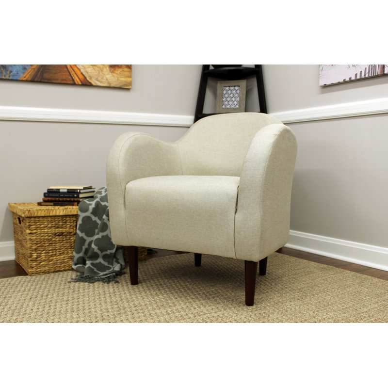 Reider Upholstered Armchair, Jitterbug Oatmeal Performance Basketweave