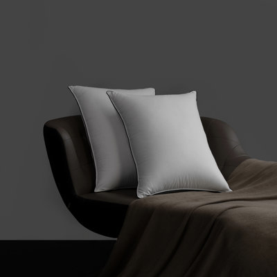 2-Pack Dual Comfort Feather and Down Pillow Set (Q Size) - Hotel-Grade Softness, Supportive & Breathable for All Sleep Styles