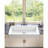 37"L X 19" W Farmhouse/Apron Front White Kitchen Sink