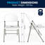 Chaise pliante en plastique avec structure en métal Inbox Zero Capacité 330 lb-1112183093