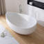 71" x 43" Freestanding Tub Solid Surface Stone Resin Soaking Bathtub