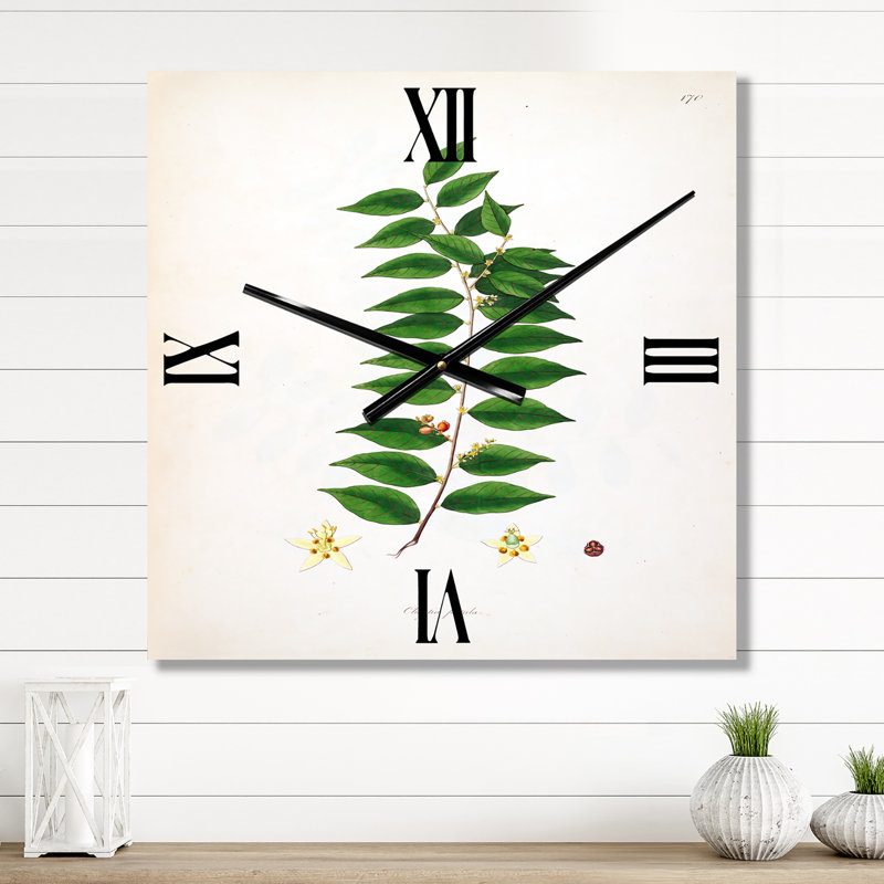 Vintage London Plants VI - Horloge murale campagnarde, Petit