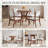 Cairo 2-Person Solid Wood Dining Table Set with Upholstered Chairs & Curved Legs-129020347