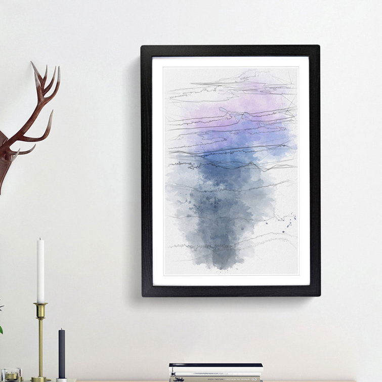 View of a Mountain Range - Picture Frame Painting Print